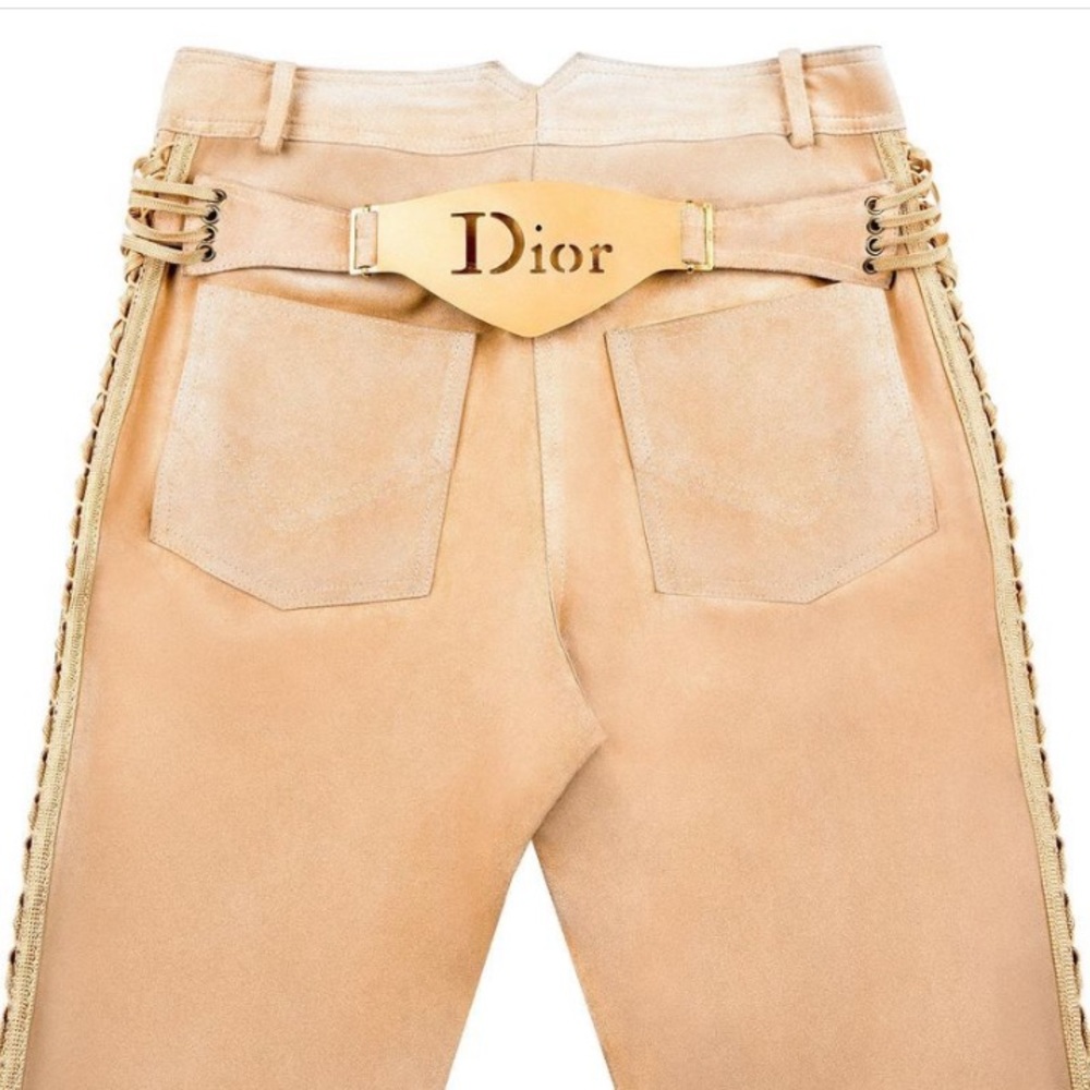 RARE Vintage Dior Suede plated pants fall 2002